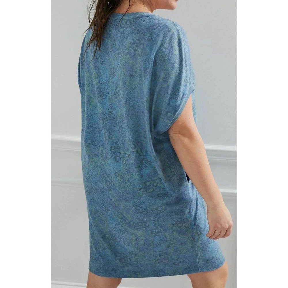 Anthropologie‎ Saturday Sunday Zelda Blue Print Tunic Dress Womens Sz 1X